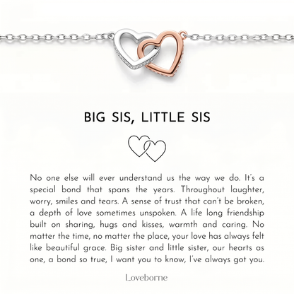 To My Sister - Always Us - Interlocking Hearts Necklace